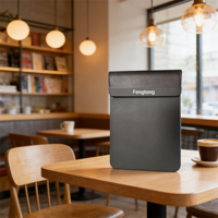 Étui pour ordinateur portable en cuir avec chargeur sans fil 6 en 1, batterie intégrée 5000 mAh, chargeur rapide 15 W, magnétique, 14/16 pouces, certifié CE