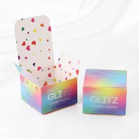 Fabrication à bas prix Petit fard à paupières en papier de carton Rose holographique Logo personnalisé Produit cosmétique Boîte de soins de la peau Emballage