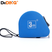 Ruban à mesurer rétractable DeDing avec lame en acier au carbone, retour automatique, verrouillage manuel, coque en plastique, longueurs métriques 3m/5m/10m