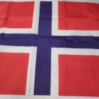 Prêt à Expédier 100% Polyester 3x5ft Stock Norvégien NOR Rouge Bleu Croix Norvège Drapeau