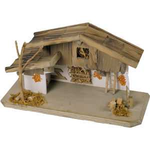 ZICOM Alemania Establo de Natividad 37x15x20cm para Figuras Navideñas de 5-7cm (Modelo 9069-S076) - Product Image 1