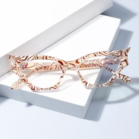 Monture de lunettes œil-de-chat à motifs pour femmes, verres optiques anti-lumière bleue, style rétro, prêts pour la prescription, vente en gros