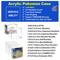 Boîte de protection magnétique personnalisée en acrylique transparente résistante aux UV pour cartes de jeu de collection Elite Trainer (ETB) et boosters TCG