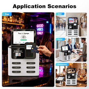Station de recharge de téléphones portable Relink à 6 emplacements, 8000 mAh, pour centres commerciaux, hôtels, aéroports, restaurants, prête pour les points de vente, avec écran publicitaire, directement de l'usine - Product Image 4