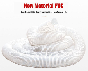 Manguera de Vacío de Poliuretano (PU) con Alambre de Acero Revestido de Cobre, <span class=keywords><strong>Ducto</strong></span> de Ventilación y Extracción Transparente para la Industria de la Madera - Product Image 4