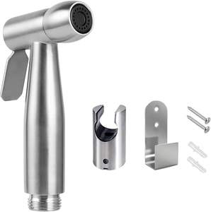 Moderno Bidé de Mano con Rociador de Alta Presión de Acero Inoxidable 304 Plateado, Ecológico, para Baño - Product Image 1