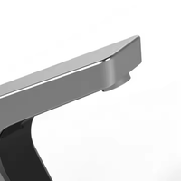 Robinet en céramique et laiton moderne à trou unique, robinet intelligent à capteur automatique, design à poignée unique, sans contact, montage sur plan de travail, sèche-mains domestique