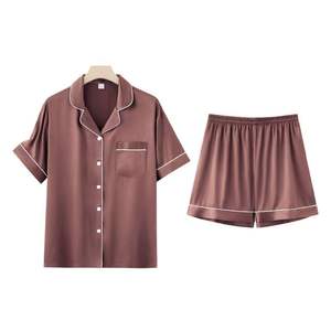 <span class=keywords><strong>Pijamas</strong></span> <span class=keywords><strong>de</strong></span> verano europeos americanos para mujeres para <span class=keywords><strong>Amazon</strong></span>, camisa <span class=keywords><strong>de</strong></span> manga corta <span class=keywords><strong>de</strong></span> comercio exterior independiente transfronterizo, pantalones cortos cárdigan - Product Image 6