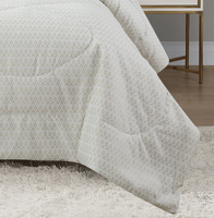 Parure de draps de luxe imprimée géométrique 7 pièces en microfibre tissée 400TC respirante et douce pour un mobilier de lit moderne