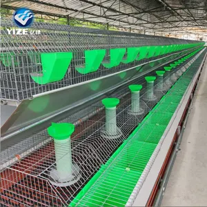 YIZE Hot Sale Design Rabbit Factory 24 Doors Automatic Watering Breeding Rabbit Cages Commercial a Type 2 Tiers Farms 2.5+3 Mm