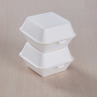 Boîte à hamburgers en papier kraft de qualité alimentaire dossiers d'emballage de beignets jetables pour biscuits pain croustilles gaufrage mat de stratification