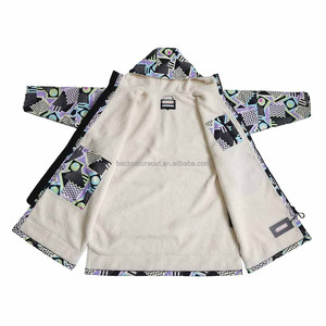 Poncho de Surf Impermeable Turco, <span class=keywords><strong>Toalla</strong></span> de Cambio con Capucha, Bolsillo Delantero, Forro Polar Sherpa Grueso de Secado Rápido para Surf, <span class=keywords><strong>Playa</strong></span> y Piscina - Product Image 5
