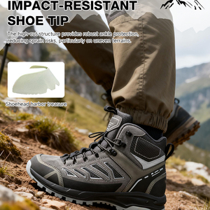 <span class=keywords><strong>Scarpe</strong></span> da Trekking Unisex Leggere per Tutte le Stagioni, Impermeabili, in Pelle Scamosciata e Mesh, con Lacci Classici - Product Image 4