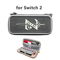 Étui de rangement personnalisé fait main pour Switch 2 en EVA et silicone, avec fermeture éclair, durable, grande capacité, antichoc, anti-poussière, 1 compartiment