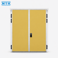 Porte battante manuelle en acier coloré à isolation thermique sur mesure pour chambre froide commerciale et congélateur