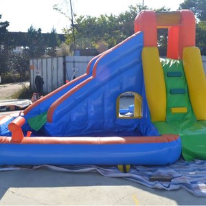 Toboggan aquatique <span class=keywords><strong>gonflable</strong></span> commercial direct usine pour enfants, avec <span class=keywords><strong>piscine</strong></span> intégrée, idéal pour l'extérieur et le jardin - Product Image 3