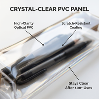 Étui à crayons en papier DuPont Tyvek écologique, sac de papeterie transparent en PVC, grande capacité, imperméable, pour étudiants et bureau