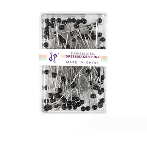 Vente en gros 100 pièces/boîte Boîte <span class=keywords><strong>de</strong></span> 4x45mm <span class=keywords><strong>Épingle</strong></span>s <span class=keywords><strong>à</strong></span> <span class=keywords><strong>tête</strong></span> ronde en perle <span class=keywords><strong>de</strong></span> couleur pour couture, <span class=keywords><strong>épingle</strong></span>s <span class=keywords><strong>à</strong></span> <span class=keywords><strong>tête</strong></span> en <span class=keywords><strong>verre</strong></span> droites - Product Image 3