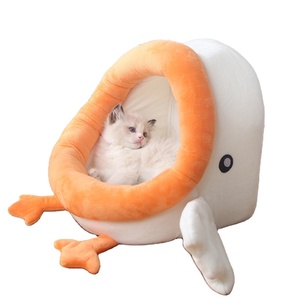Custom Cozy Hut <b>Igloo</b> Enclosed Pet Tent Cave House Indoor Covered Cat <b>Bed</b> for Small <b>Dogs</b> Puppy Kitten - Product Image 1
