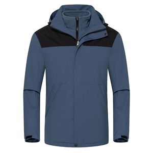 Herren Damen Winter Outdoor Wasserdichte Bean Green Soft Jacket Abnehmbare zweiteilige Stand reiß verschluss Solid <span class=keywords><strong>3</strong></span>-in-1 Functional - Product Image 3