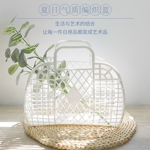 <span class=keywords><strong>Panier</strong></span> de rangement portatif creux en <span class=keywords><strong>plastique</strong></span> pour salle de bain pour <span class=keywords><strong>linge</strong></span> et <span class=keywords><strong>panier</strong></span> suspendu rose/bleu/beige en PE - Product Image 3