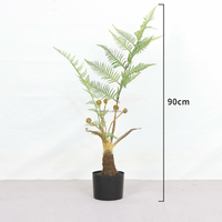 Plante artificielle NINI Faux Monkey Head Fern en pot, verdure artificielle pour la maison et le jardin, décoration intérieure, décoration sur pied