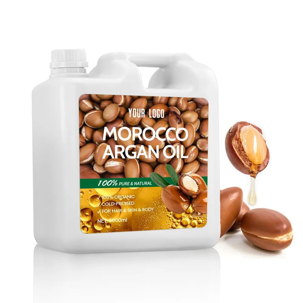 Approvisionnement d'usine en gros 100% huile d'argan marocaine pure pour les soins de la peau et des cheveux huile d'argan marocaine essentielle biologique en vrac