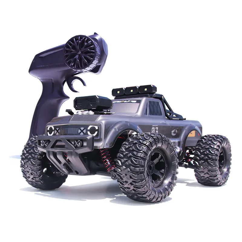 Mainan mobil balap Off-Road RC 2.4G, mobil hitam bentuk Off-Road kompetitif anak-anak