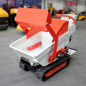 Mini-dumper autochargeur chenillé de fabrication chinoise, chargeur frontal, 800 kg, à essence, petit transporteur sur chenilles - Product Image 1