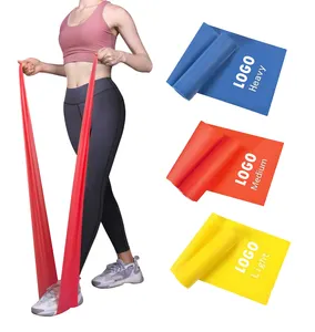 Natural 100% latex long stretch bands professional Elastic Band Resistance Band roll for Physical Therapy Yoga Pilates