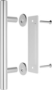 Manijas para Puertas Corredizas, Manija de Acero Inoxidable Resistente, Diseño Rústico Grande de Doble Cara para Puertas, Garajes y Cobertizos - Product Image 2