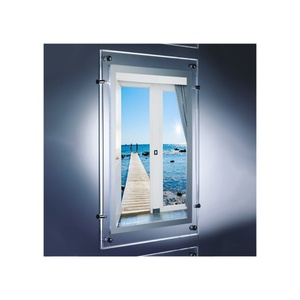2025 Hot Sell Low Price Hanging Led Slim Acrylic Crystal <b>Light</b> Box Waterproof Customized Color for Real Estate <b>Window</b> Display - Product Image 4