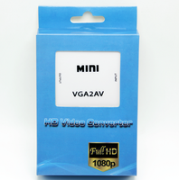 1080P Mini VGA RCA/AV Video dönüştürücü adaptör ayırıcılar ve dönüştürücüler pc'den tv'ye
