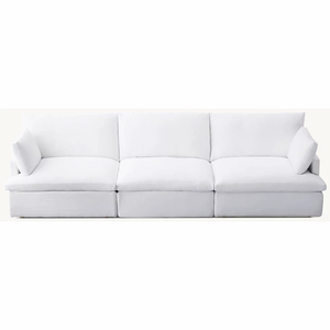 Ensemble de canapés modulaires en cuir véritable pour salon moderne - Écologique et personnalisable - Product Image 1