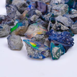 GEMKORA <b>Raw</b> Black Opal Gemstone 25 Carats Natural Rough <b>Crystals</b> Irregular Shape for Jewelry Making - Product Image 2