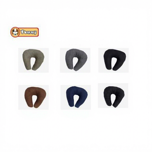 Almohada de cuello en forma de U monocromática de felpa corta con soporte lumbar, relleno de espuma, firmeza media, 3-4 piezas para una sentada cómoda - Product Image 1