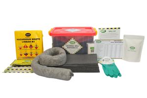 ชุดอุปกรณ์ดูดซับของเหลวอเนกประสงค์ SABER ระดับมืออาชีพ ขนาด 15 ลิตร พร้อมกล่องใส สำหรับการกำจัดสิ่งปนเปื้อนอเนกประสงค์ในพื้นที่เครื่องจักรและทางเดิน - Product Image 5