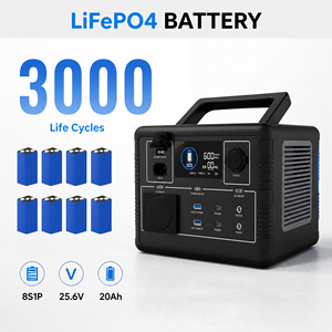 สถานีไฟฟ้าพกพา OEM 600W 480Wh 512Wh 560Wh ชาร์จเร็ว 1.5 ชั่วโมง ระบบสำรองไฟ (UPS) เครื่องกำเนิดไฟฟ้าพลังงานแสงอาทิตย์สำหรับสำรองไฟบ้าน - Product Image 2