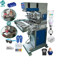 Impresora de almohadilla barata de 4 colores, precio más bajo, Robot de rodillo transportador, máquina de impresión automática de almohadilla de tanque para suela de zapato, guante de talón, auricular
