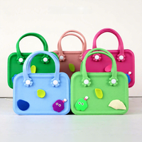 Sac carré en EVA léger et imperméable, grande capacité, coloré, tendance et polyvalent, avec deux ouvertures, idéal pour la plage – Remise sur les achats en gros