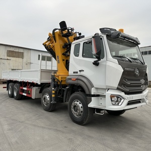 Sinotruk Howo <strong>White</strong>-Yellow Two-Tone N Series 380-horsepower Engine Truck-Mounted <strong>Crane</strong> Truck - Product Image 3