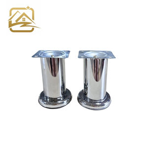 Factory Wholesale Multiple heights golden pipe leg metal <b>sofa</b> legs iron furniture leg easy installation for <b>sofa</b> <b>bed</b> and cabinet - Product Image 1