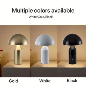 New Modern Restaurant Rechargeable Cordless <b>Touch</b> Luxury Mushroom Night Light Iron Table LED <b>Lamps</b> Dimmable Warm IP54 Waterproof - Product Image 5