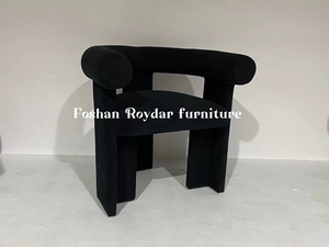 Sedia da Pranzo Moderna <span class=keywords><strong>e</strong></span> Creativa in Velluto Bouclé Italiano, Poltrona per Appartamenti <span class=keywords><strong>e</strong></span> Ville, Disponibile in <span class=keywords><strong>Oro</strong></span>/<span class=keywords><strong>Argento</strong></span>/<span class=keywords><strong>Oro</strong></span> Rosa - Product Image 5