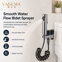 Ensemble de pulvérisateur de bidet moderne ABS, douchette de toilette portative avec tuyau en spirale pour appartement et hôtel, installation facile, direct usine