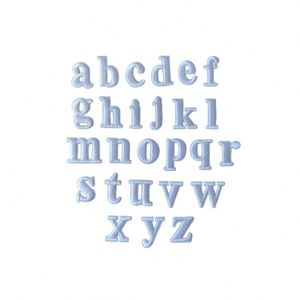 2cm Iron on Backing Embroidery pink Blue White <b>Black</b> Mini Letter Number Patch - Product Image 4