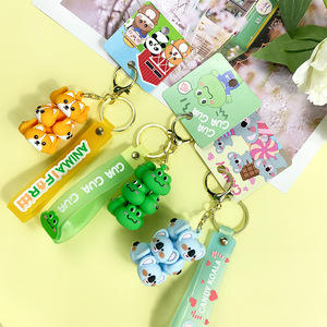 Móc chìa khóa tinh tế nhiều lớp mô hình nhỏ gọn trọng lượng nhẹ treo móc chìa khóa trang trí - Product Image 1