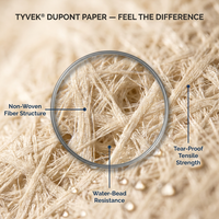 Étui à crayons en papier DuPont Tyvek écologique, sac de papeterie transparent en PVC, grande capacité, imperméable, pour étudiants et bureau