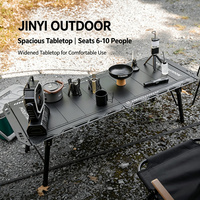 Meubles de camping d'extérieur multifonctionnels modernes en aluminium imperméable, table modulaire pliable 5 pièces, robuste, 4 places