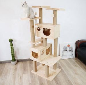 Rascador para Gatos Grande y Moderno, de MDF Beige, con Lana y Embalaje de Cartón, Venta al Por Mayor del Fabricante - Product Image 3